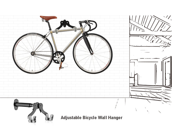 ibera bike black horizontal wall hanger