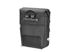 Backpack with straps folded away