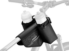 Bike bottle holders with side pockets on bike