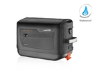 body, orange. Waterproof clip-on commuter bike bag with multi-compartments, black.