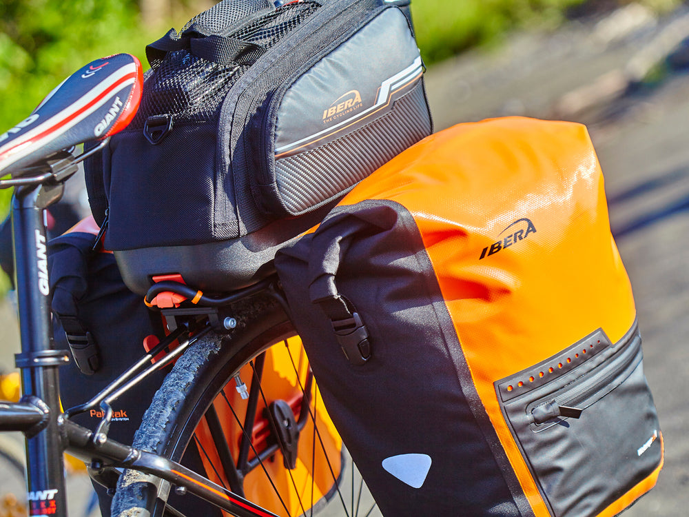 IBERA 自転車用バッグ 黒 大容量 IBERA 自転車用バッグ 黒 大容量