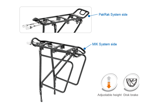 MIK Adjustable Rear Bike Rack – Ibera Bicycle Accessories