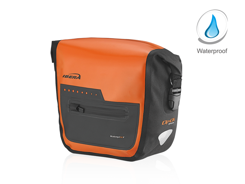 Waterproof Handlebar Bag orange-black colour image
