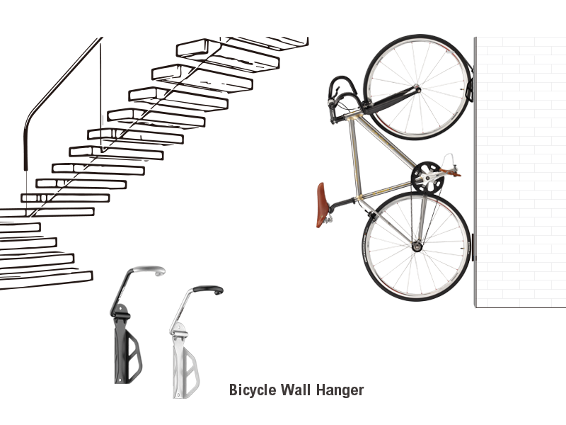 Bicycle Wall Hanger in action image